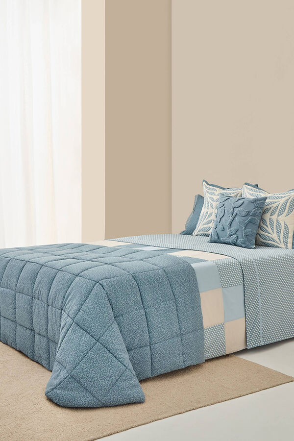 Textura Capa de edredom tradicional patchwork azul