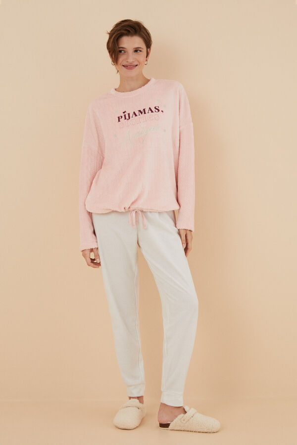 Women'secret Pijama polar rosa La Vecina Rubia rosa