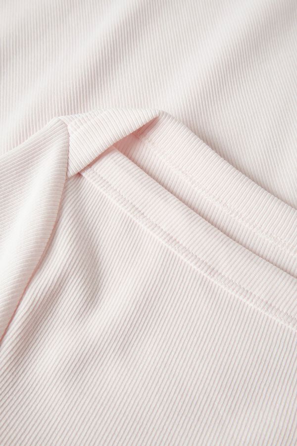 Lmtd T-shirt de manga curta com ombro desca&iacute;do rosa