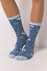 Women'secret Calcetines largos print osos polares azul