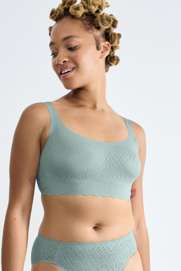 Sloggi Top sem costura azul