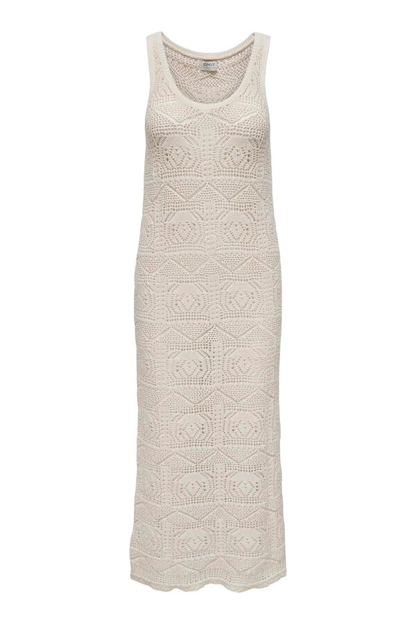 Only Maternity Vestido largo punto maternity marfil