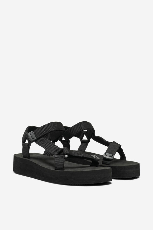 Only Sandalias velcro mujer negro