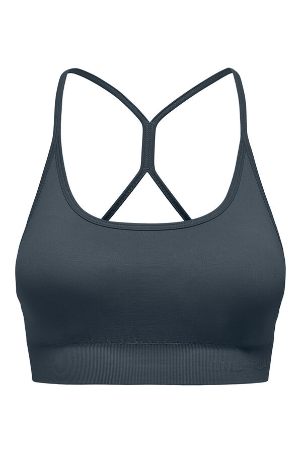 Only Play Sujetador deportivo espalda cruzada gris