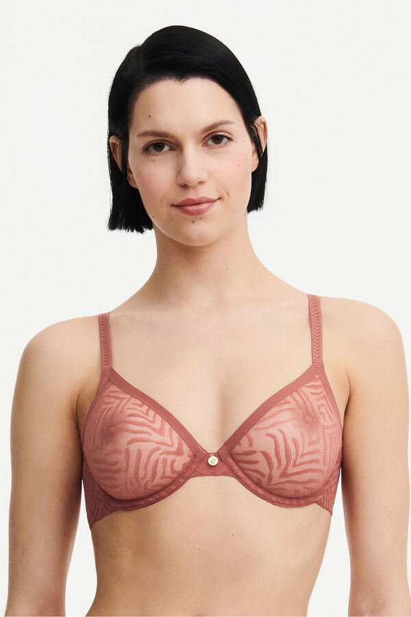 Chantelle Tanga de renda Intrinsic vermelho