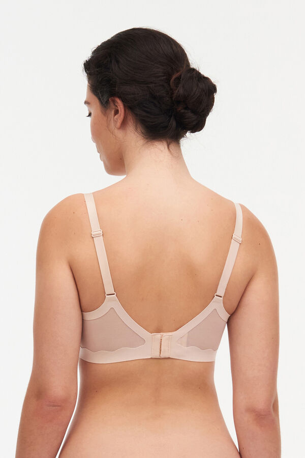 Chantelle Soutien com argolas Pure Light sem costuras  bege