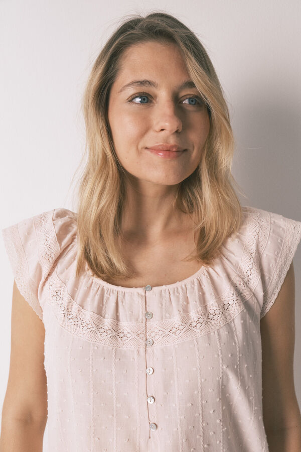 Women'secret Camis&oacute;n largo "maternity" algod&oacute;n rosa rosa