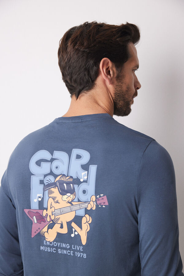 Women'secret Pijama largo hombre 100% algod&oacute;n Garfield azul