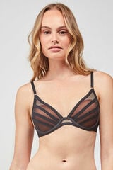 Gisela Sujetador bralette estampado flores negro