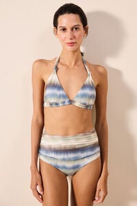 Penti Cueca de biqu&iacute;ni estampada de cintura subida