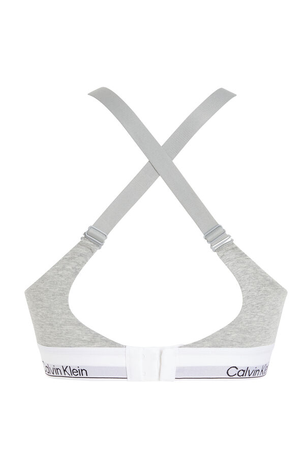 Calvin Klein bralette com logo CK cinzento