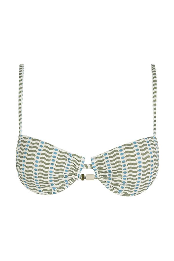 Women'secret Top bikini balconette estampado geom&eacute;trico estampado