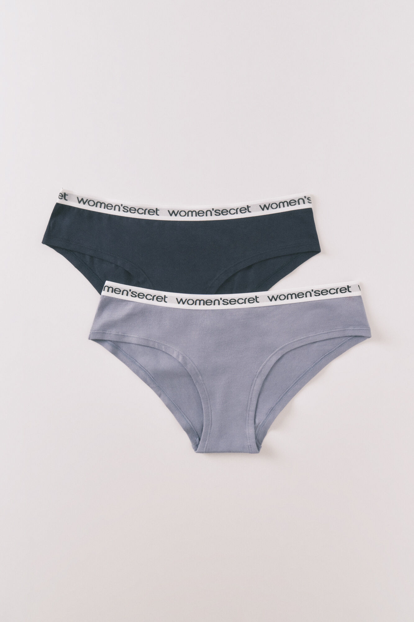 Women'secret Pack bragas brasile&ntilde;as anchas algod&oacute;n logo 