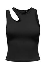 Only Play Camiseta tirantes asimetrica negro