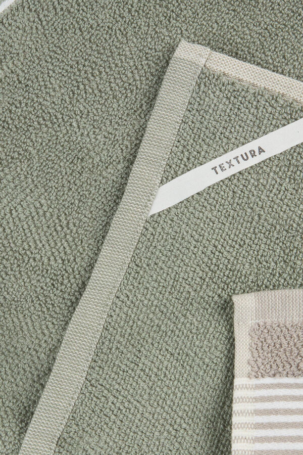 Textura Conjunto 2 panos friso algod&atilde;o estampado