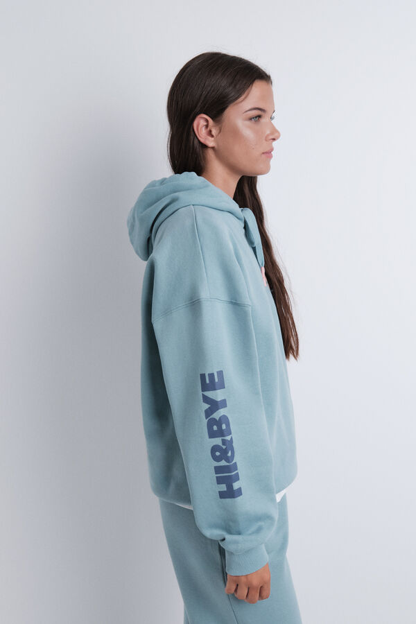 HI&BYE Sudadera capucha felpa verde verde