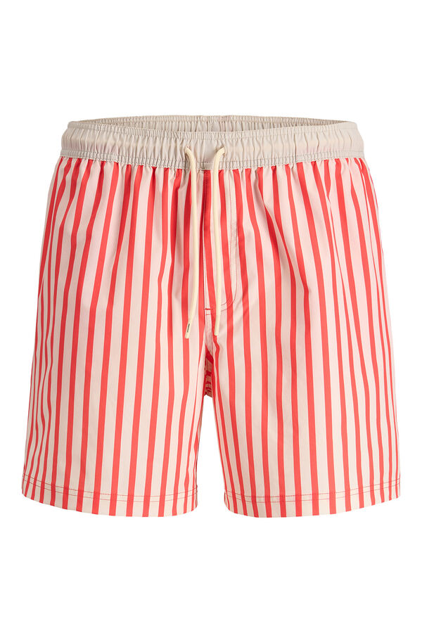Jack & Jones Ba&ntilde;ador estampado rayas rosa