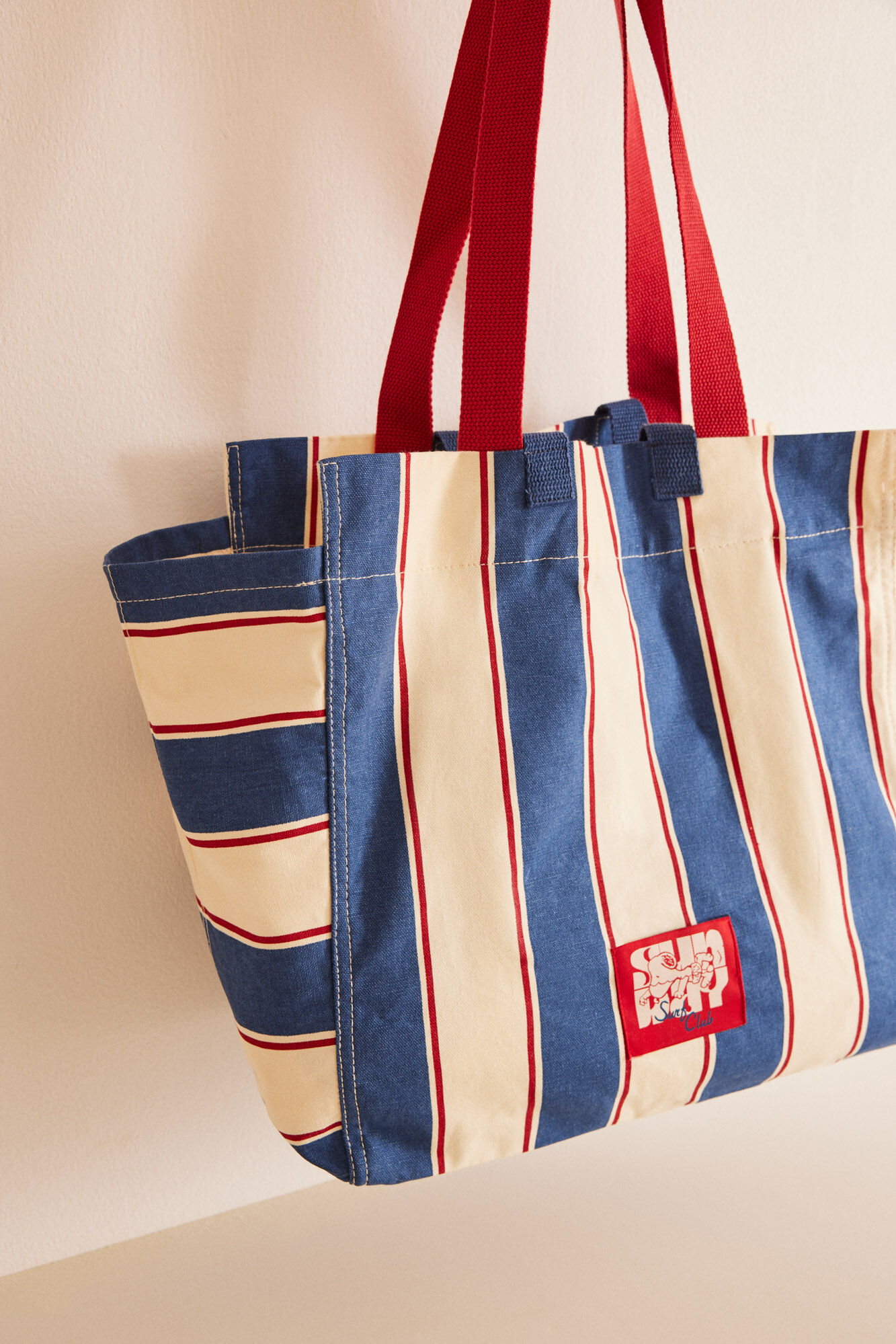 Women'secret Bolso canvas estampado rayas Snoopy