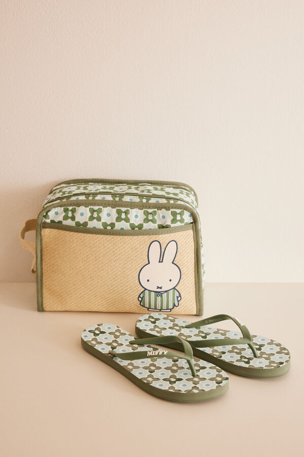 Women'secret Neceser estampados flores Miffy. kaki