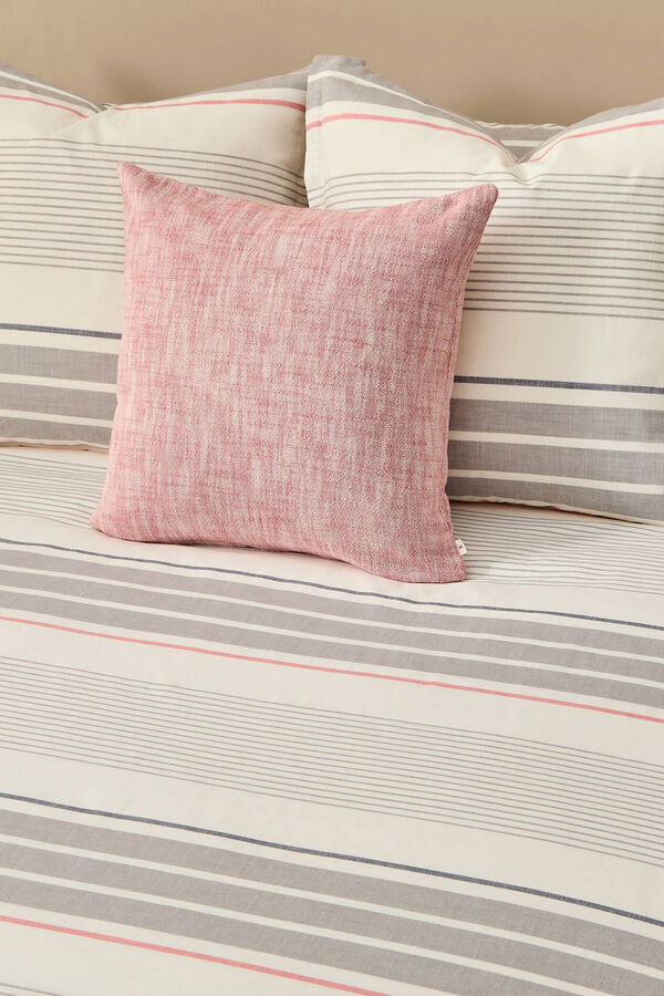 Textura Capa nórdica algodão riscas cinzento