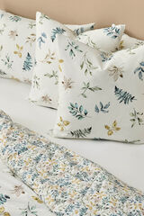 Textura Folhas de capa de edred&atilde;o de algod&atilde;o no galho verde