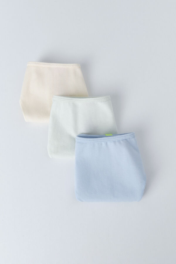 HI&BYE Pack 3 bragas brasile&ntilde;as azul, verde, amarillo blanco
