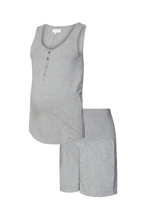 Mamalicious Pijama curto maternity de amamenta&ccedil;&atilde;o cinzento
