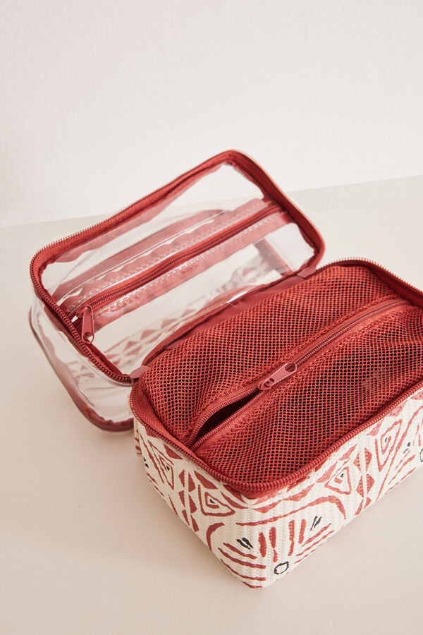 Women'secret Neceser mediano rafia &eacute;tnico nude