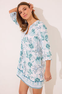 Women'secret Camisola de viscose com flores verdes