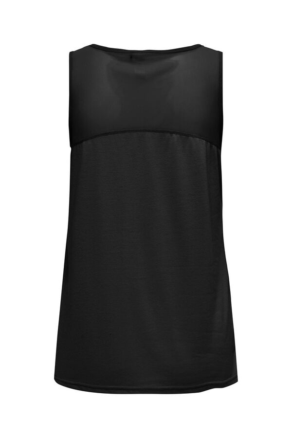 Only Play T-shirt de al&ccedil;as preto