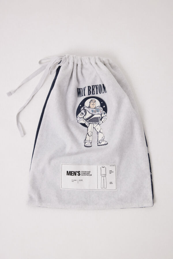 Women'secret Pijama largo hombre polar "Buzz Lightyear" gris