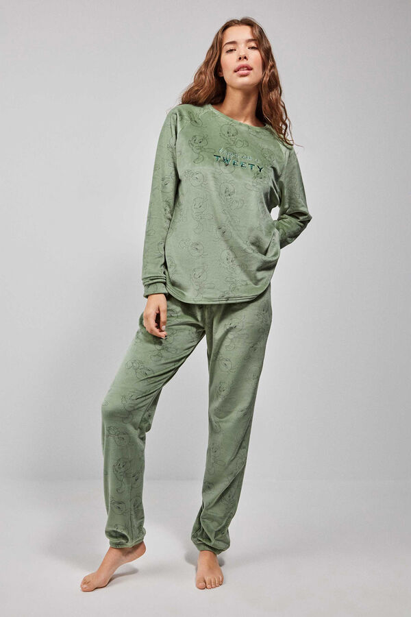 Gisela Pijama largo Piol&iacute;n verde