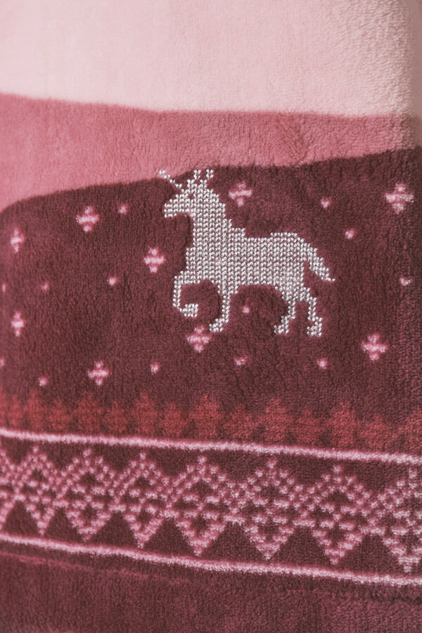 Women'secret Pijama comprido de polar macia rosa