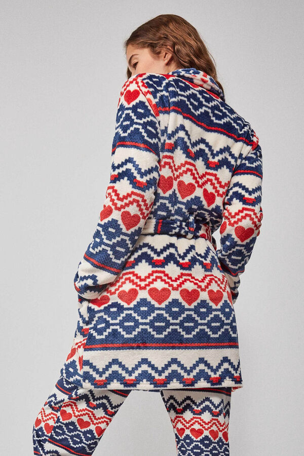 Gisela Bata polar estampada blanco