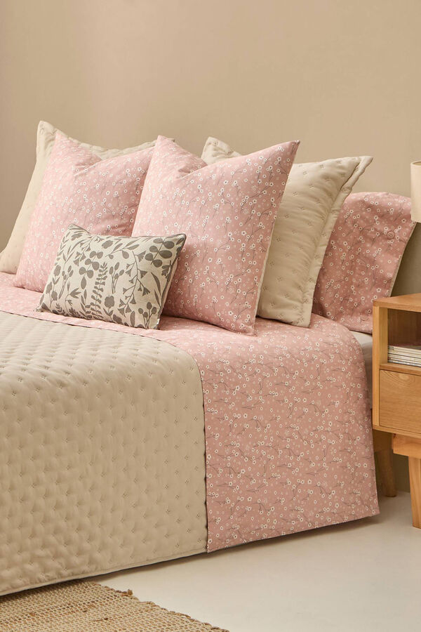 Textura Len&ccedil;ol algod&atilde;o acetinado flores rosa