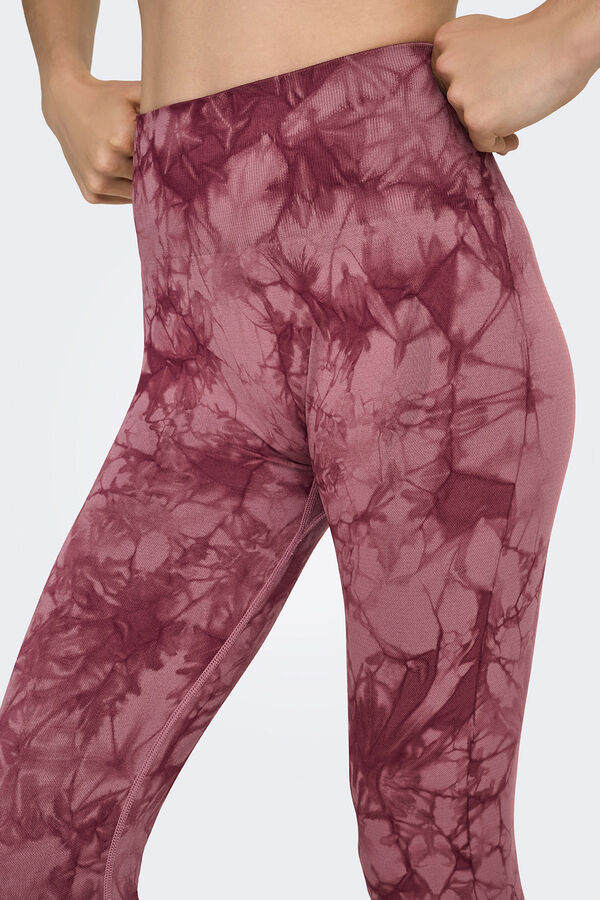 Only Play Legging desportivo sem costura tie dye vermelho