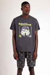 Admas Pijama curto neon Star Wars imp&eacute;rio cinzento