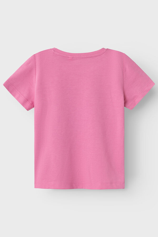 Name it T-shirt menina arco-&iacute;ris rosa