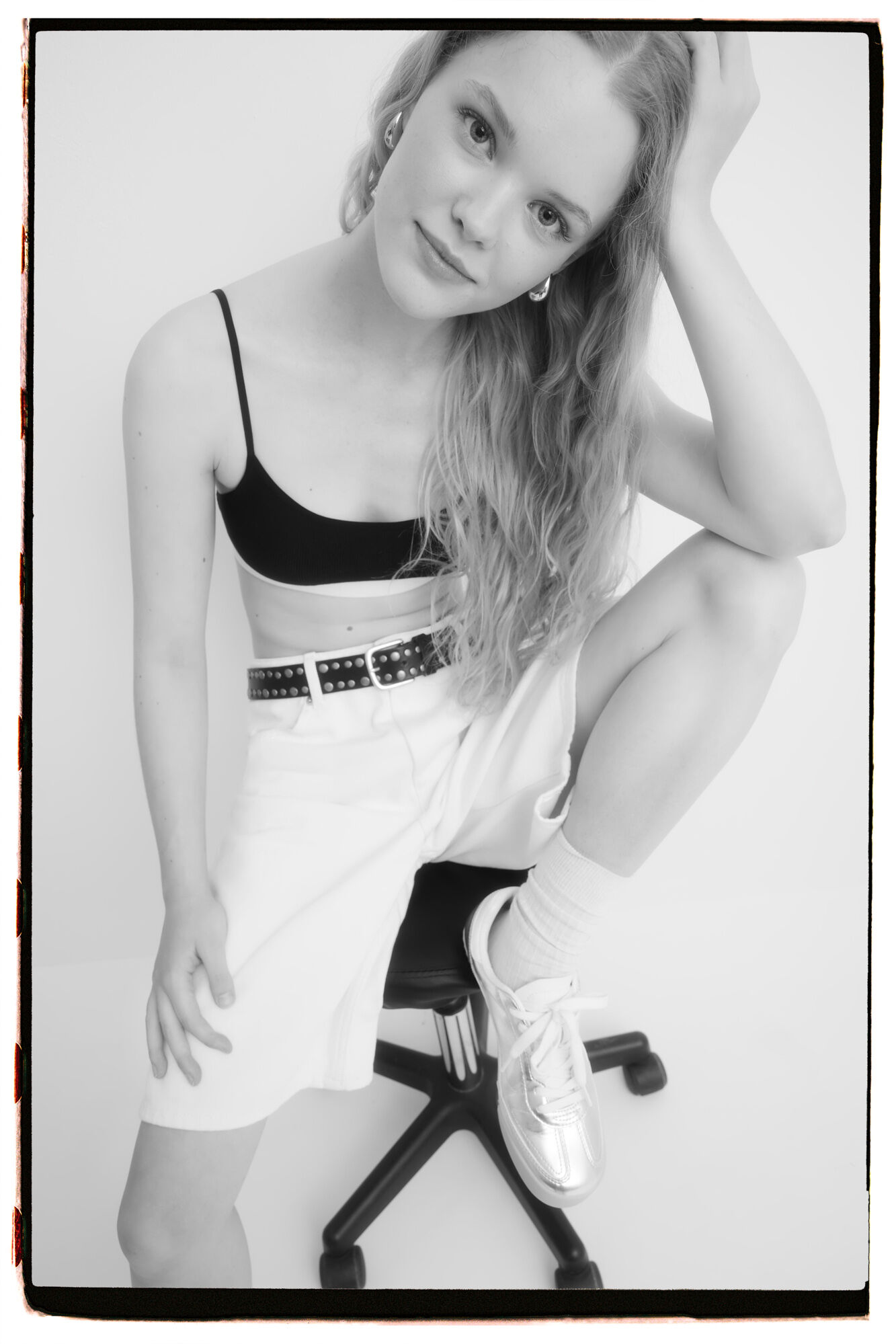 HI&BYE Sujetador top algod&oacute;n negro