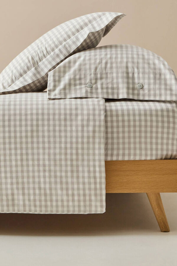 Textura S&aacute;bana de cuadros vichy turquesa