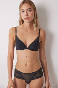 Women'secret Braga brasile&ntilde;a ancha encaje gris