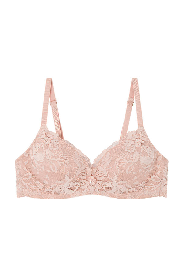 Women'secret LOVELY Soutien triangular renda rosa rosa