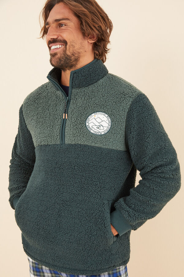 Women'secret Sweatshirt de l&atilde; verde para homem verde