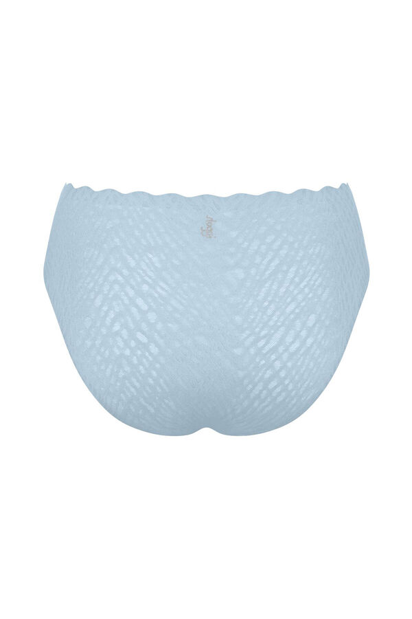 Sloggi Cueca cintura alta renda invis&iacute;vel azul