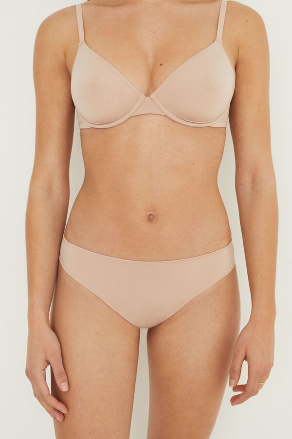 Women'secret Cuequinha cl&aacute;ssica invis&iacute;vel microfibra cru