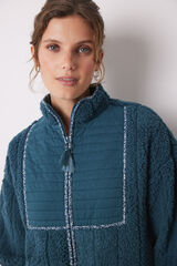 Women'secret Bata corta borreguito acolchado verde verde