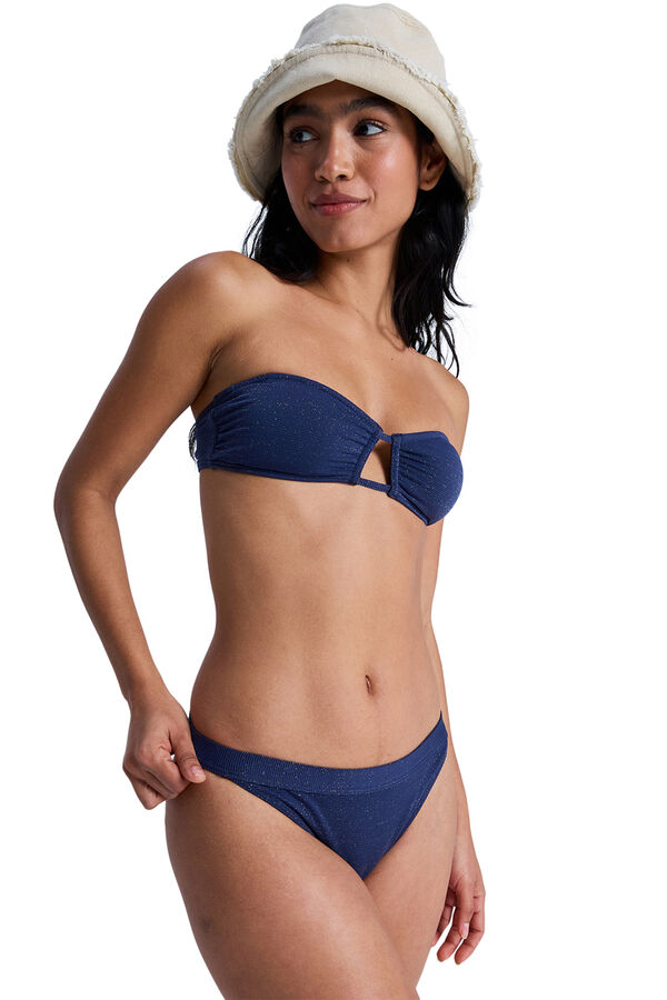 Roxy Braga de bikini brasile&ntilde;a brillo azul