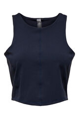 Only Play Crop top técnico sin mangas azul
