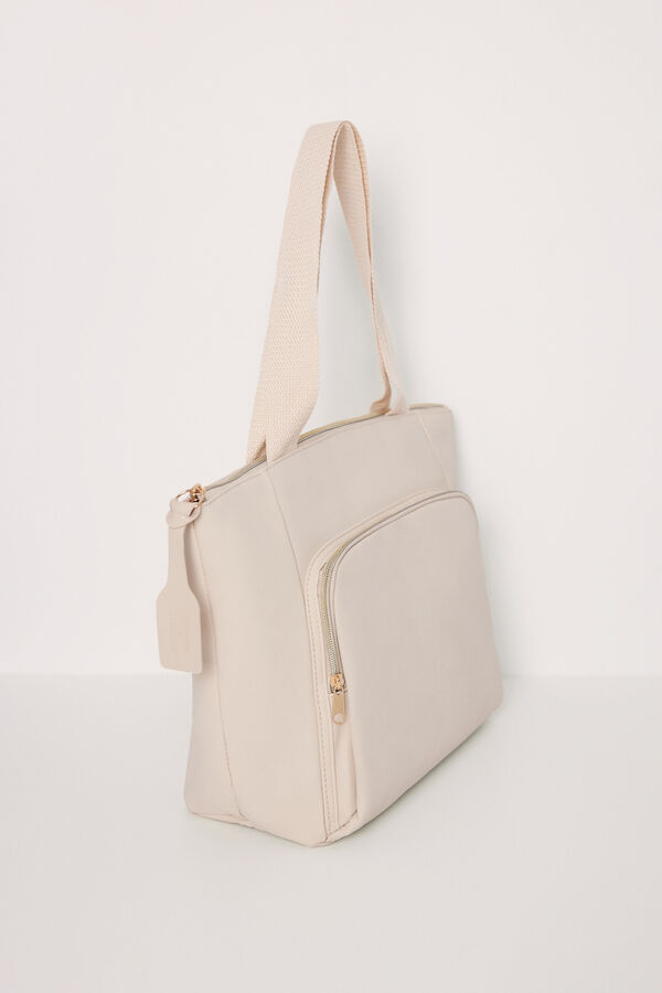Women'secret Bolso grande engomado beige nude