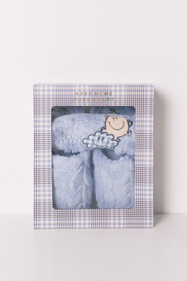 Women'secret Pacote de chinelos de quarto e m&aacute;scara para os olhos SmileyWorld&reg; azul